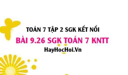 Bài 9.26 SGK Toán 7 Tập 2 Kết nối tri thức